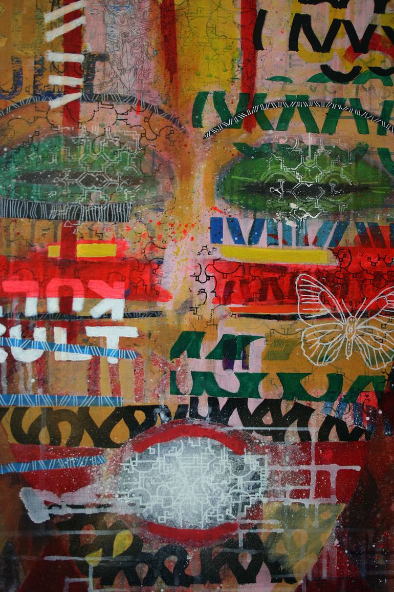 Original Figurative Graffiti Painting by Ziegler Pierre