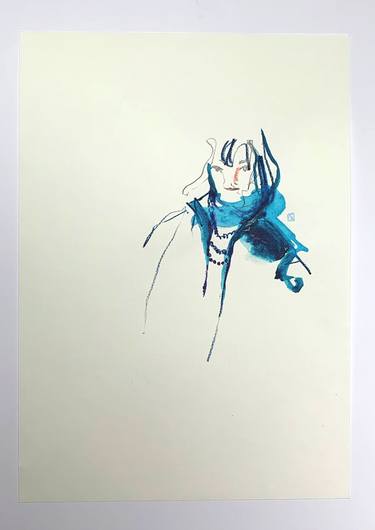 Original Abstract Fashion Drawings by Silvan Borer