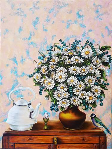 Original Art Deco Floral Painting by Tatyana Orlovetskaya