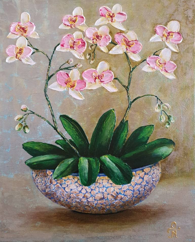 White Orchid Painting By Tatyana Orlovetskaya Saatchi Art