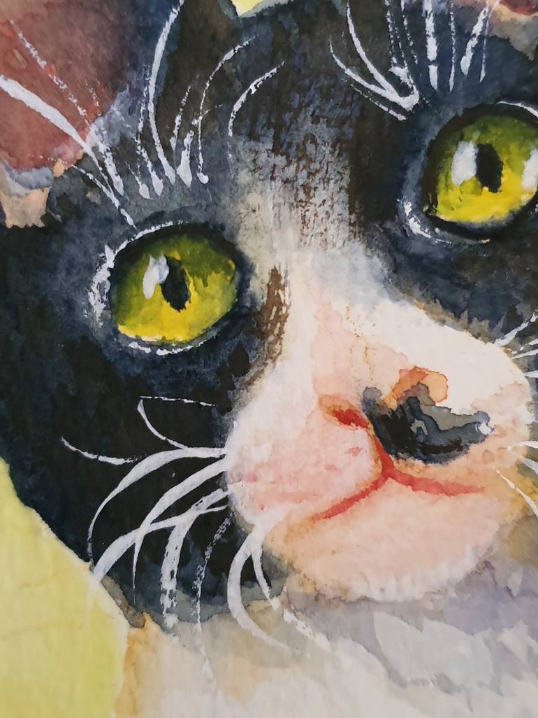 Original Cats Painting by Tatyana Orlovetskaya