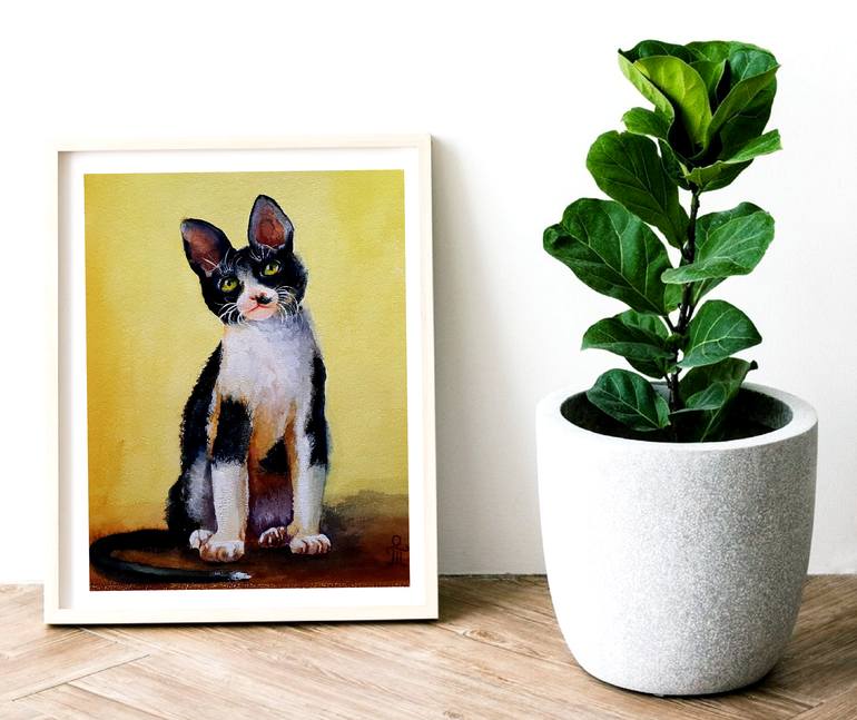 Original Figurative Cats Painting by Tatyana Orlovetskaya