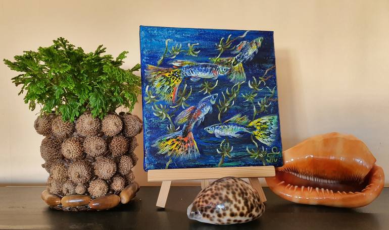 Original Figurative Fish Painting by Tatyana Orlovetskaya