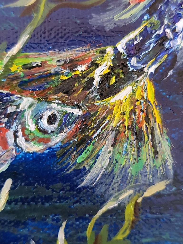 Original Figurative Fish Painting by Tatyana Orlovetskaya