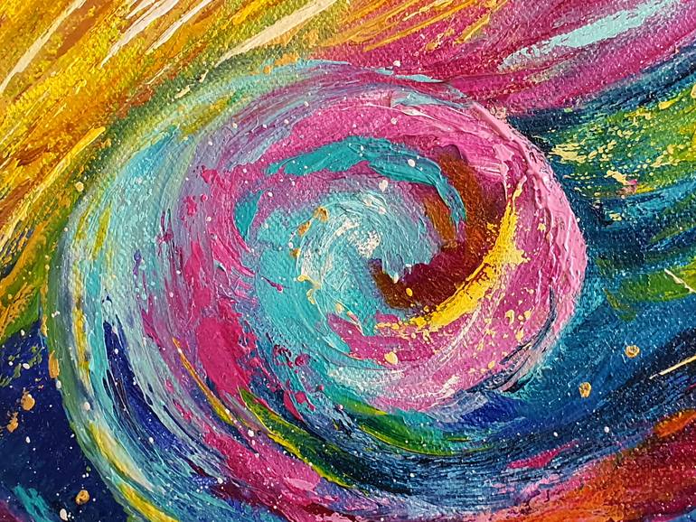 Original Abstract Expressionism Outer Space Painting by Tatyana Orlovetskaya