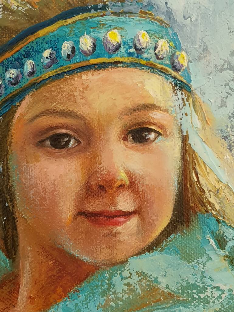 Original Expressionism Children Painting by Tatyana Orlovetskaya