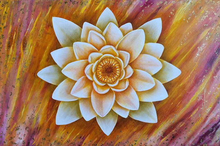 Lotus flower Painting by Tatyana Orlovetskaya | Saatchi Art