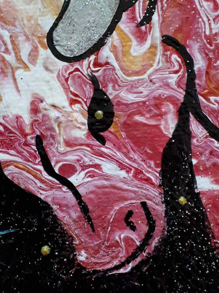 Original Art Deco Animal Painting by Tatyana Orlovetskaya