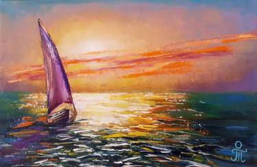 Print of Sailboat Paintings by Tatyana Orlovetskaya