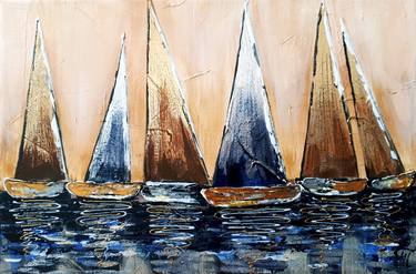 Print of Art Deco Sailboat Paintings by Tatyana Orlovetskaya