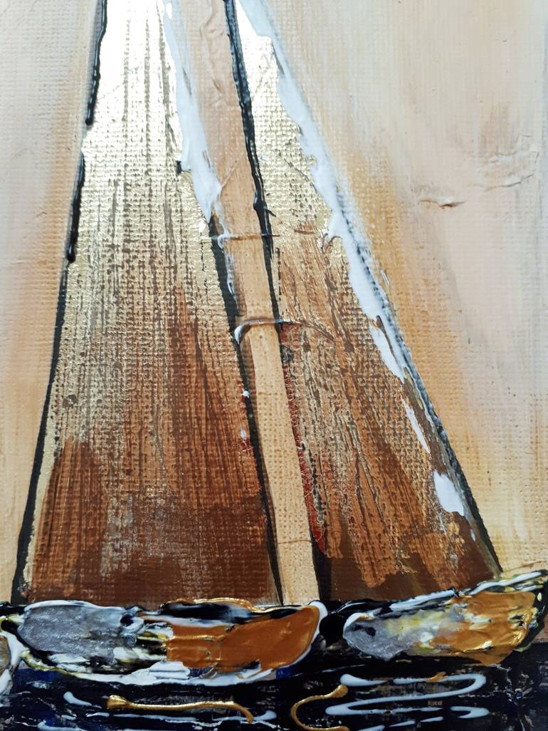 Original Sailboat Painting by Tatyana Orlovetskaya