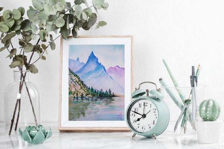 Original Illustration Landscape Painting by Tatyana Orlovetskaya