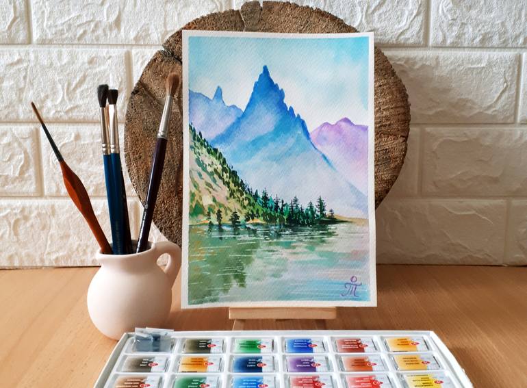 Original Illustration Landscape Painting by Tatyana Orlovetskaya