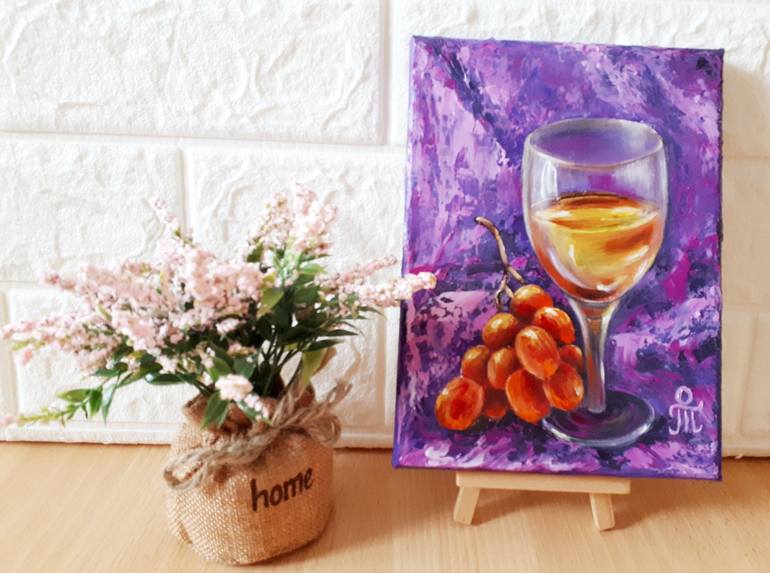 Original Abstract Expressionism Food & Drink Painting by Tatyana Orlovetskaya