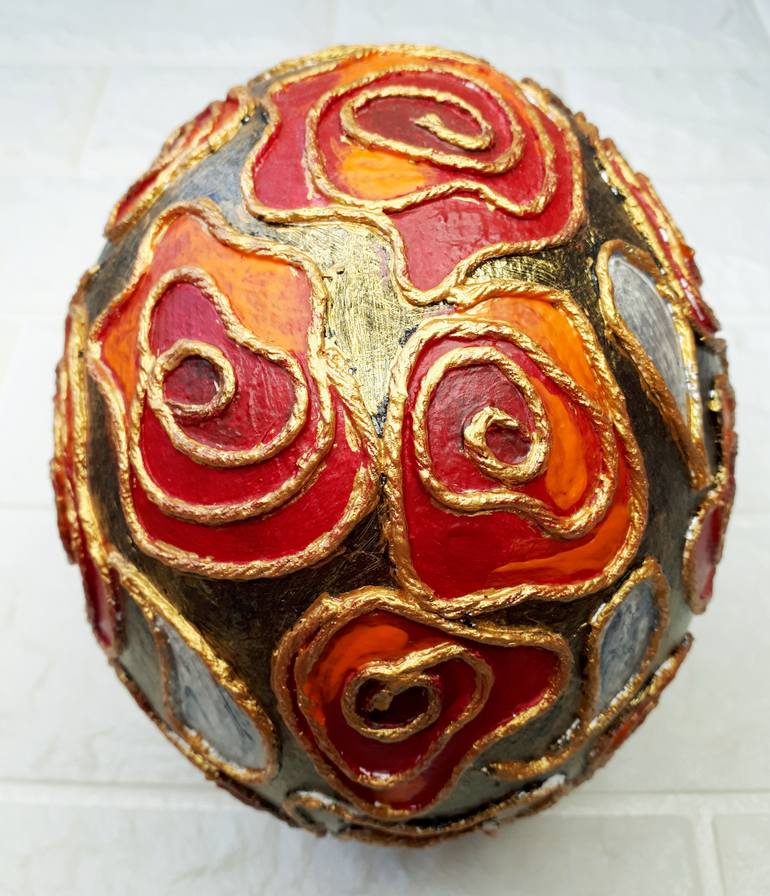 Original Abstract Expressionism Floral Sculpture by Tatyana Orlovetskaya