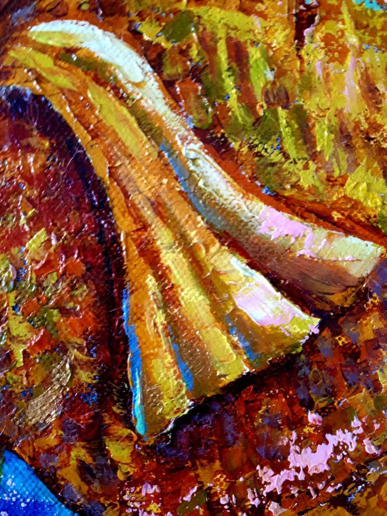 Original Abstract Expressionism Fish Painting by Tatyana Orlovetskaya
