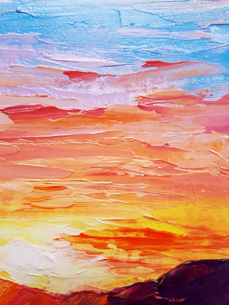 Original Abstract Landscape Painting by Tatyana Orlovetskaya