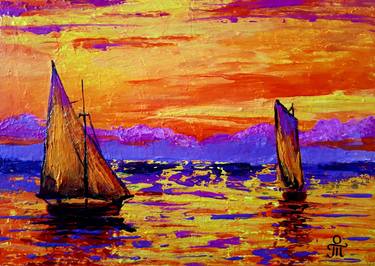 Print of Yacht Paintings by Tatyana Orlovetskaya