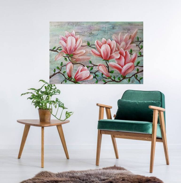 Original Art Deco Floral Painting by Tatyana Orlovetskaya