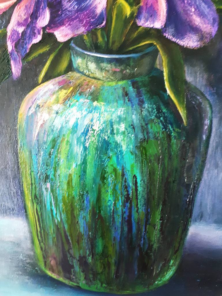 Original Art Deco Floral Painting by Tatyana Orlovetskaya