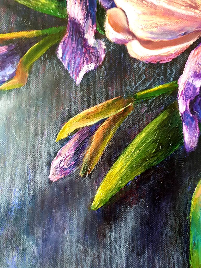 Original Art Deco Floral Painting by Tatyana Orlovetskaya
