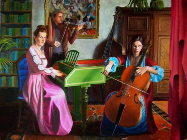 Print of Music Paintings by Gabor Fejes-Toth