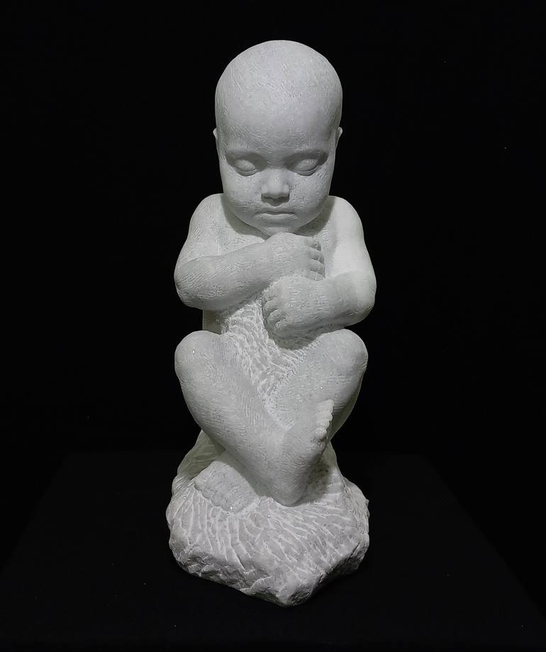Original Figurative Children Sculpture by Milan Stefanov