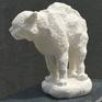 The work is handmade from snow-white Bulgarian limestone. Author's work of the Bulgarian sculptor Milan Stefanov.