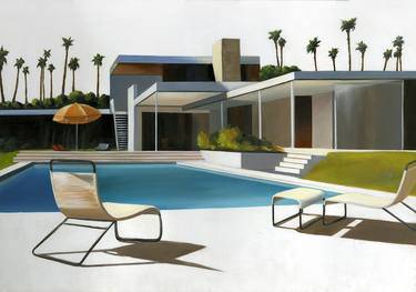 Original Fine Art Architecture Painting by Daniel Raynott