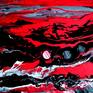 An abstract painting created using Fluid Art Techniques/Acrylic Paint Pouring.