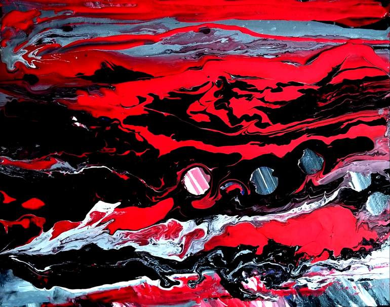 Original Abstract Expressionism Abstract Painting by Lynne Logan