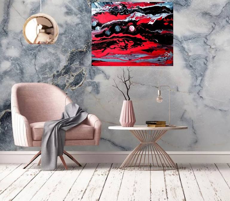 Original Abstract Expressionism Abstract Painting by Lynne Logan