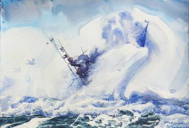 Original Fine Art Boat Paintings by Md Rafiqul Islam