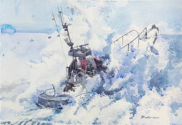 Original Fine Art Boat Paintings by Md Rafiqul Islam