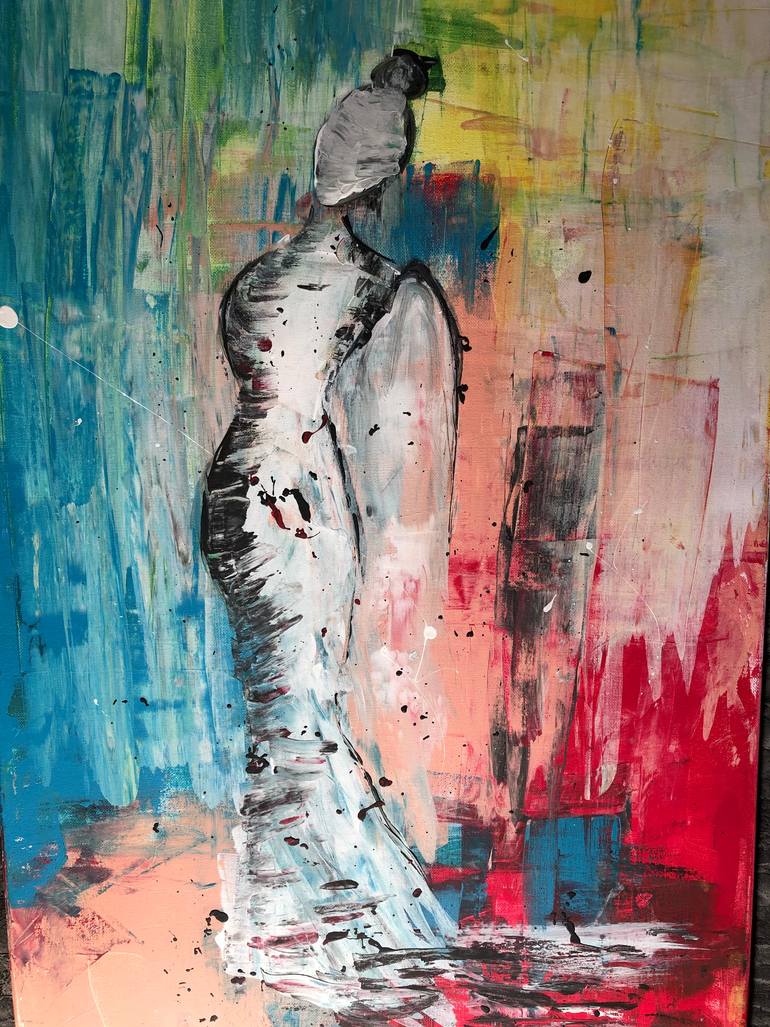 Original Expressionism Abstract Painting by Sabrina 'Stitches' Theis