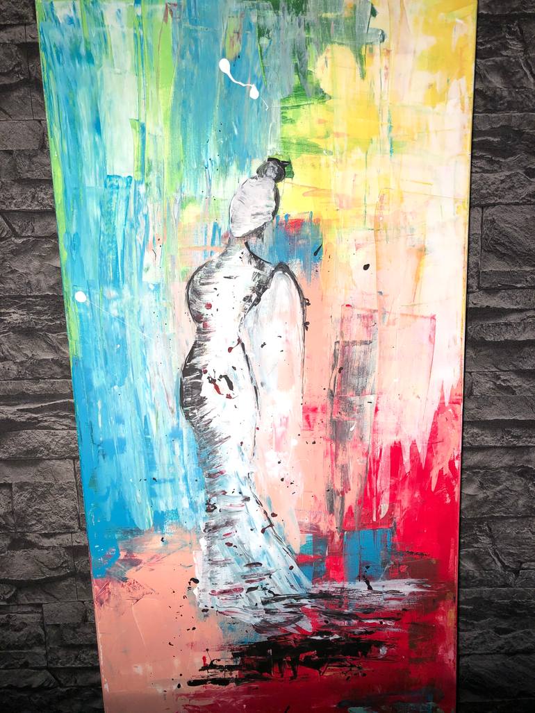 Original Expressionism Abstract Painting by Sabrina 'Stitches' Theis