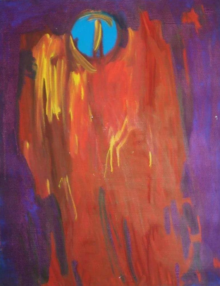Original Abstract Painting by Daniela Grubisic | Abstract Art on Wood | Walk in the night