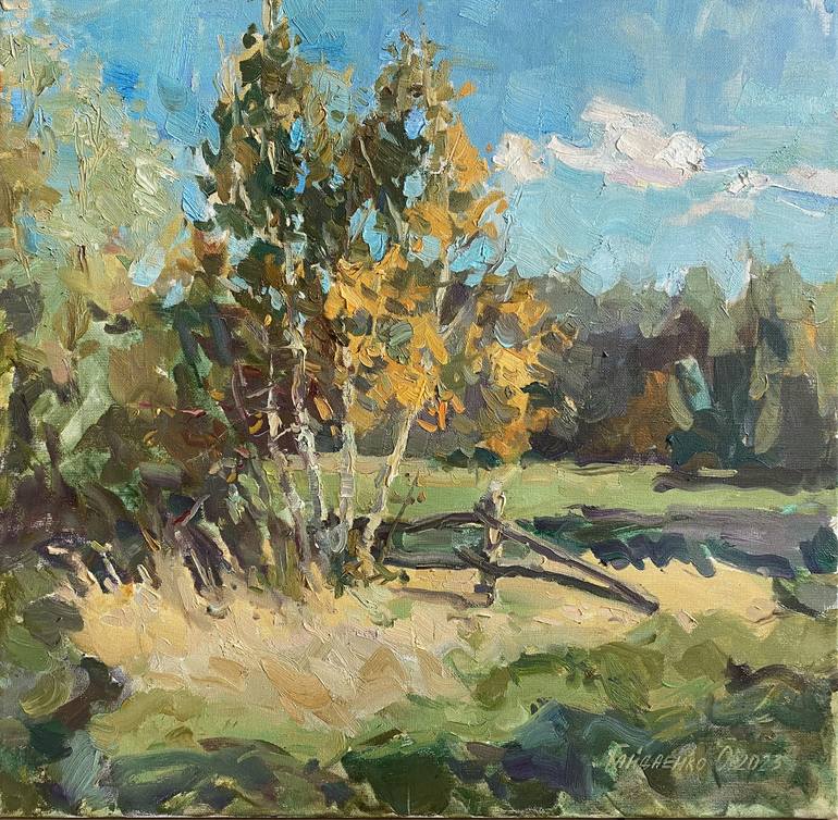 Original Neo-impressionism Landscape Painting by Oksana Gaidaenko