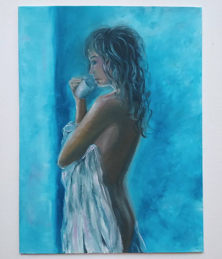 Original Impressionism Nude Painting by Veselka Encheva
