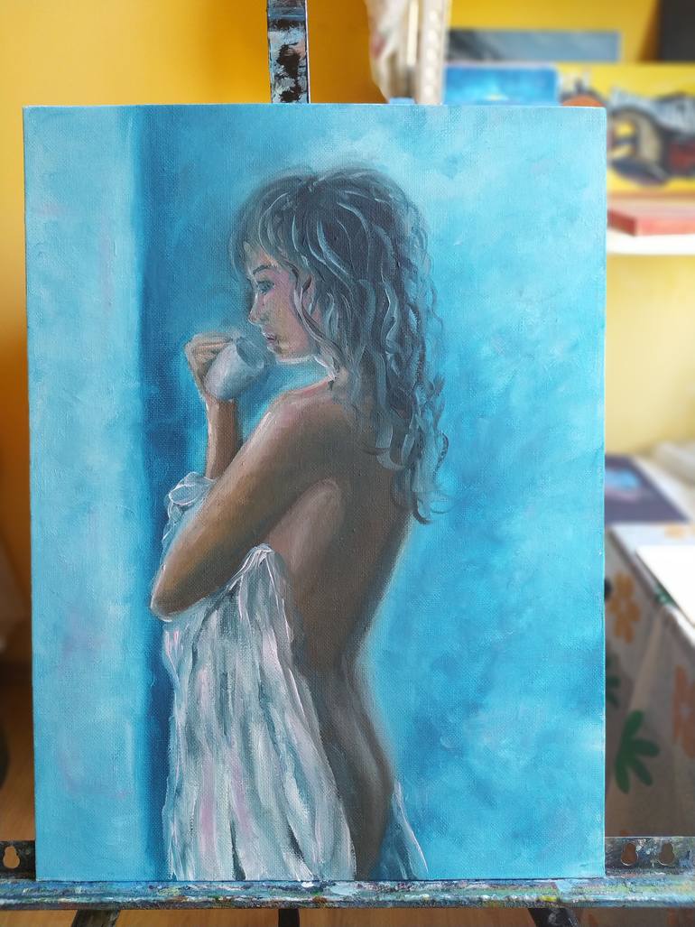 Original Impressionism Nude Painting by Veselka Encheva