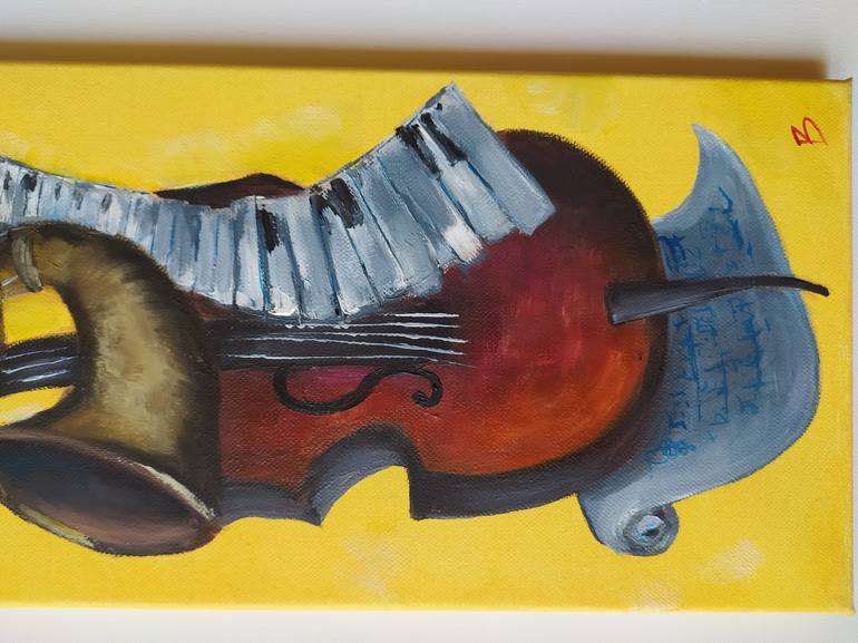 Original Fine Art Music Painting by Veselka Encheva