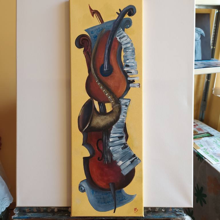 Original Fine Art Music Painting by Veselka Encheva