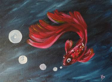 Hand painted "Red fish" thumb