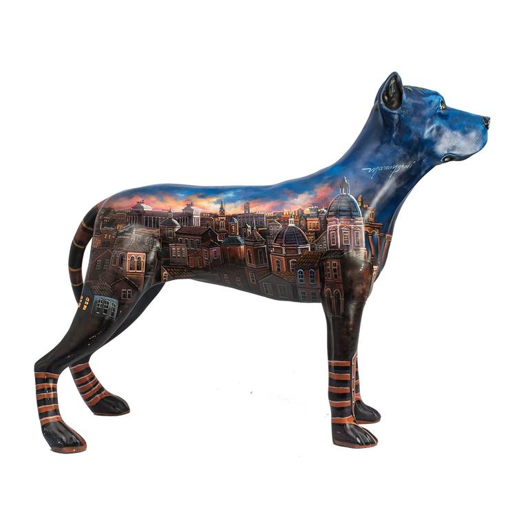 Original Figurative Animal Sculpture by Dog Art