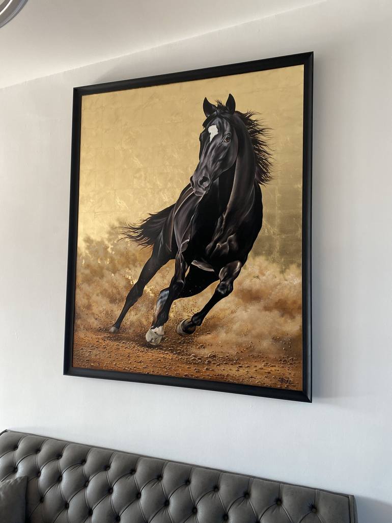 Original Contemporary Horse Painting by Jason Ebrahimi