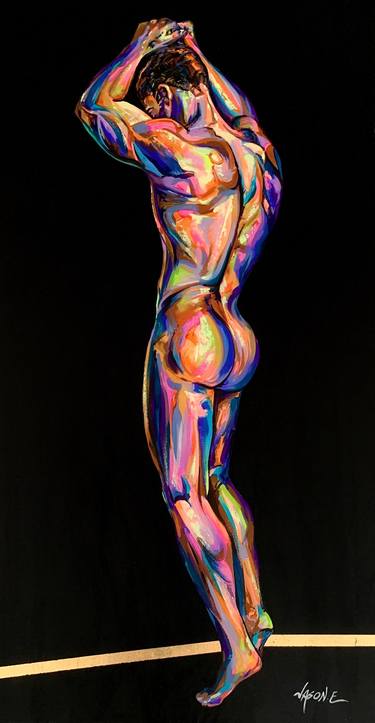 Original Abstract Expressionism Nude Paintings by Jason Ebrahimi