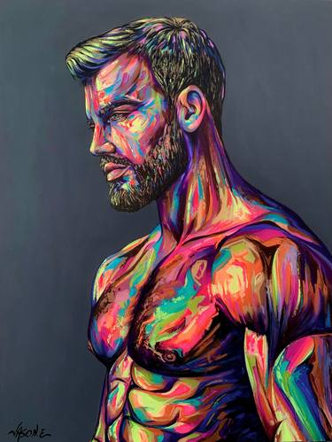 Original Abstract Expressionism Nude Painting by Jason Ebrahimi