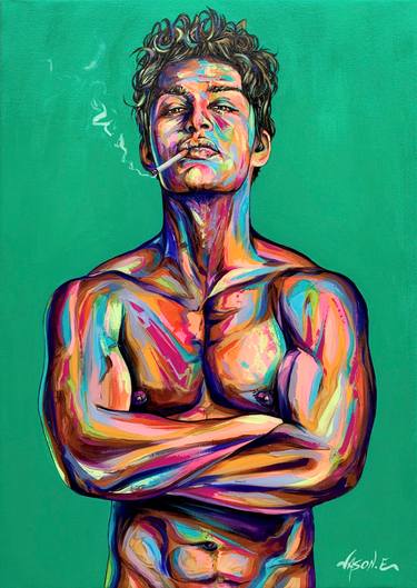 Original Abstract Expressionism Body Painting by Jason Ebrahimi