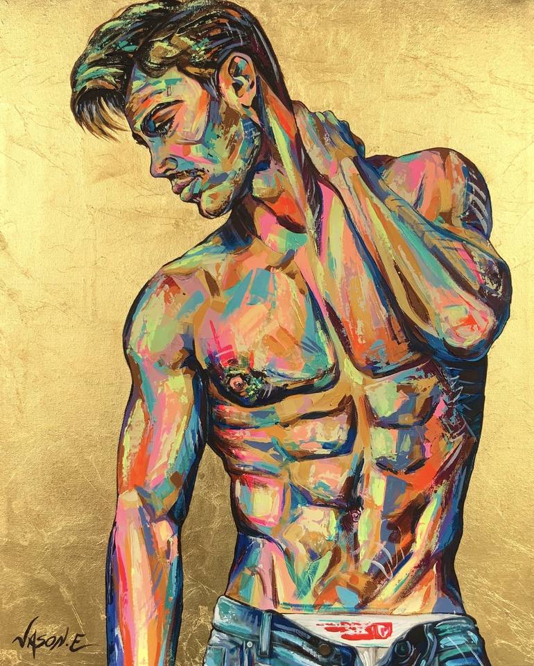 Gay Male Posing Painting By Jason Ebrahimi Saatchi Art   7226271 HSC00001 32 