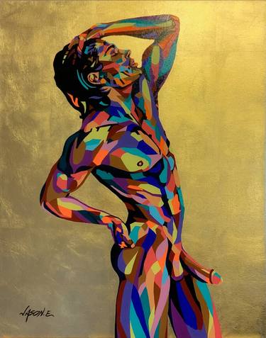 Original Abstract Expressionism Erotic Paintings by Jason Ebrahimi